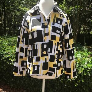 Erin London Retro MOD Geometric printed jacket